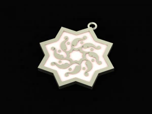 ornament necklace enamel necklace 3D Model