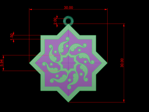 ornament necklace enamel necklace 3D Модель