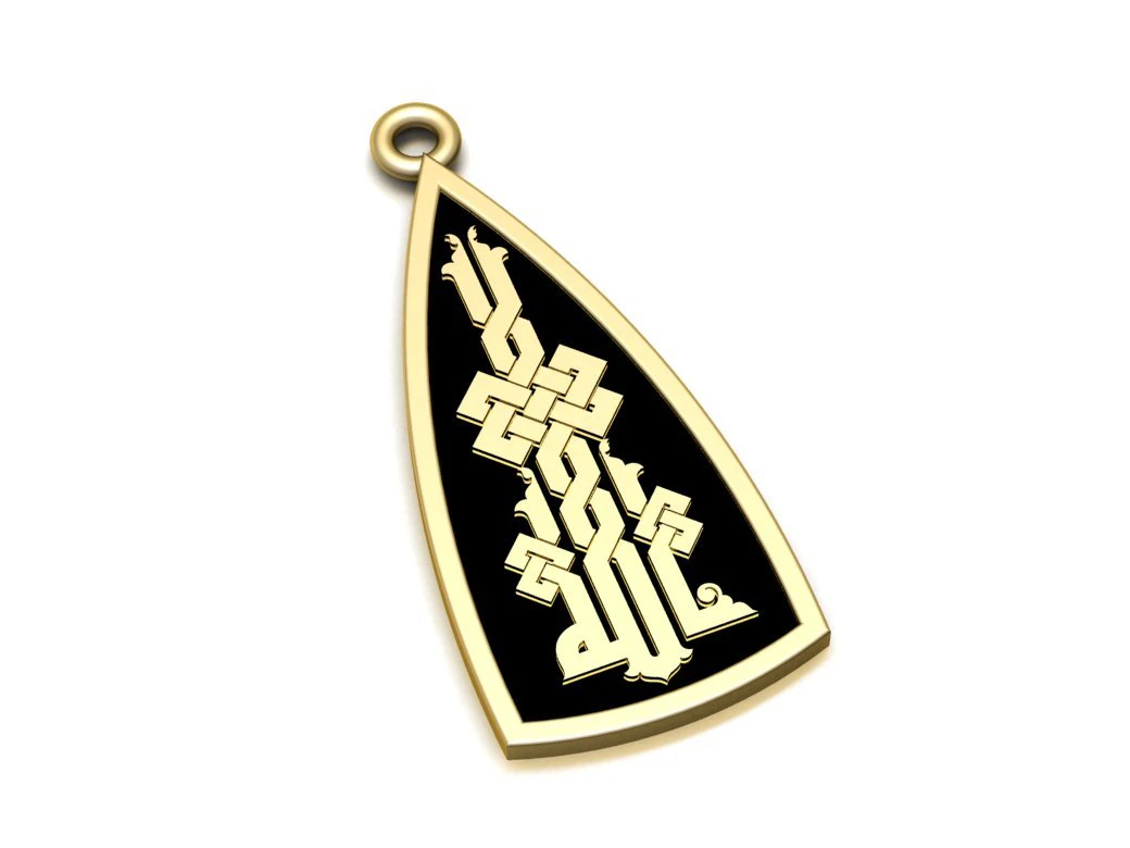 ornament necklace enamel necklace 3D Model .c4d .max .obj .3ds .fbx .stl .blend