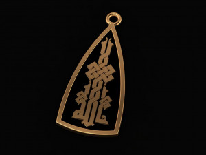 ornament necklace enamel necklace 3D Model