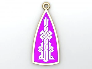 ornament necklace enamel necklace 3D Model