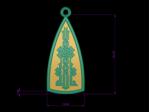 ornament necklace enamel necklace 3D Model
