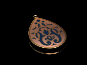 ornament necklace enamel necklace 3D Model