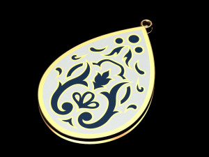 ornament necklace enamel necklace 3Dモデル