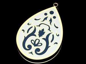 ornament necklace enamel necklace 3Dモデル