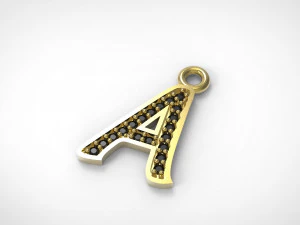 alphabets big letter pendants 3D Model
