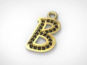 alphabets big letter pendants 3D Model