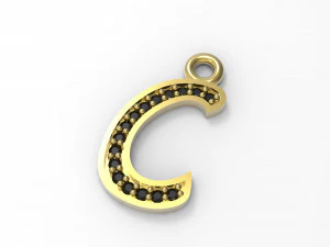 alphabets big letter pendants 3D Model