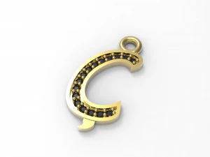 alphabets big letter pendants 3D Model