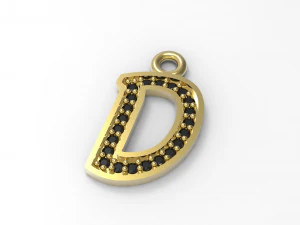 alphabets big letter pendants 3D Model