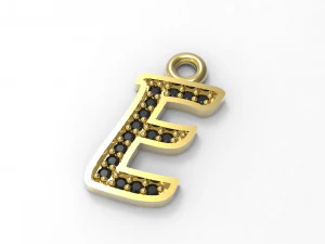 alphabets big letter pendants 3D Model