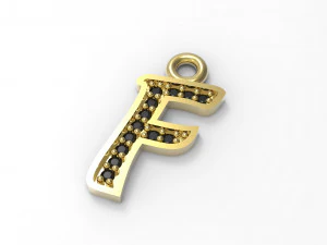 alphabets big letter pendants 3D Model