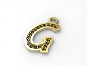 alphabets big letter pendants 3D Model