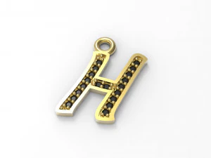 alphabets big letter pendants 3D Model