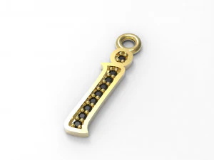 alphabets big letter pendants 3D Model