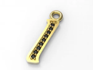 alphabets big letter pendants 3D Model