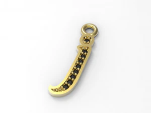 alphabets big letter pendants 3D Model