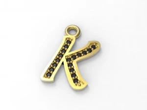 alphabets big letter pendants 3D Model