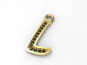 alphabets big letter pendants 3D Model
