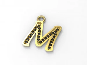 alphabets big letter pendants 3D Model
