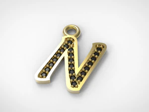alphabets big letter pendants 3D Model