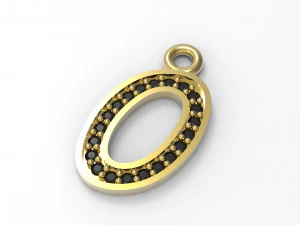 alphabets big letter pendants 3D Model