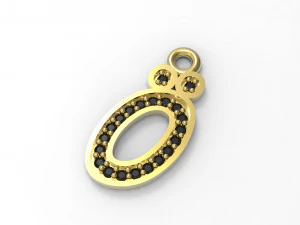 alphabets big letter pendants 3D Model