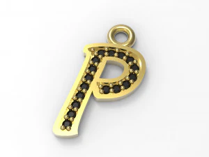alphabets big letter pendants 3D Model