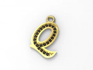 alphabets big letter pendants 3D Model