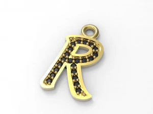 alphabets big letter pendants 3D Model
