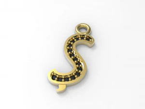 alphabets big letter pendants 3D Model