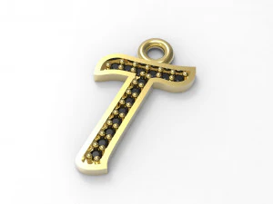 alphabets big letter pendants 3D Model