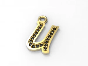 alphabets big letter pendants 3D Model