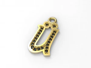 alphabets big letter pendants 3D Model