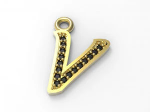 alphabets big letter pendants 3D Model
