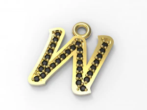 alphabets big letter pendants 3D Model