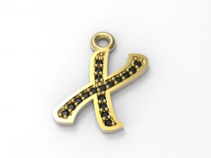 alphabets big letter pendants 3D Model