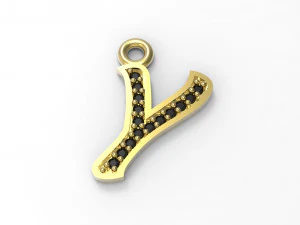 alphabets big letter pendants 3D Model