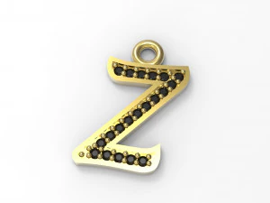 alphabets big letter pendants 3D Model