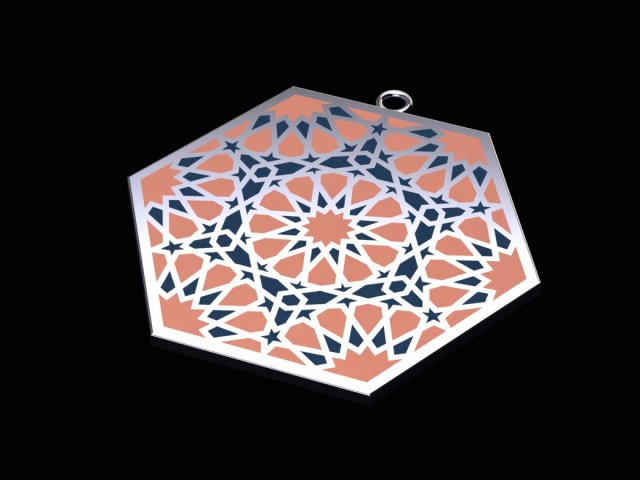 ornament necklace enamel necklace Modelo 3D .c4d .max .obj .3ds .fbx .stl .blend 