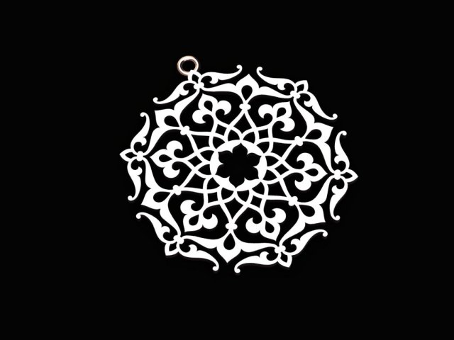 ornament necklace Model 3D .c4d .max .obj .3ds .fbx .stl .blend 