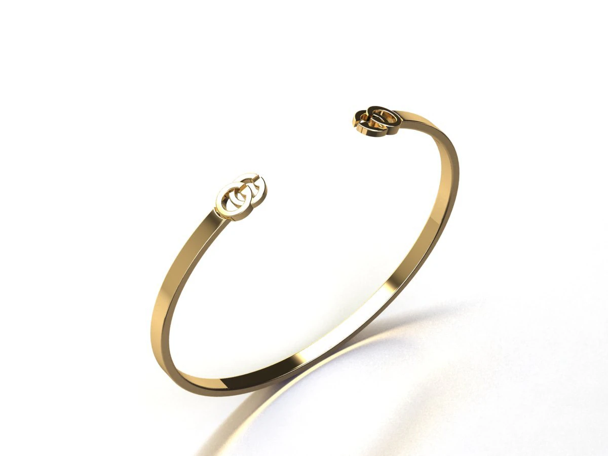 gucci bracelet 3D Model .c4d .max .obj .3ds .fbx .stl .blend 