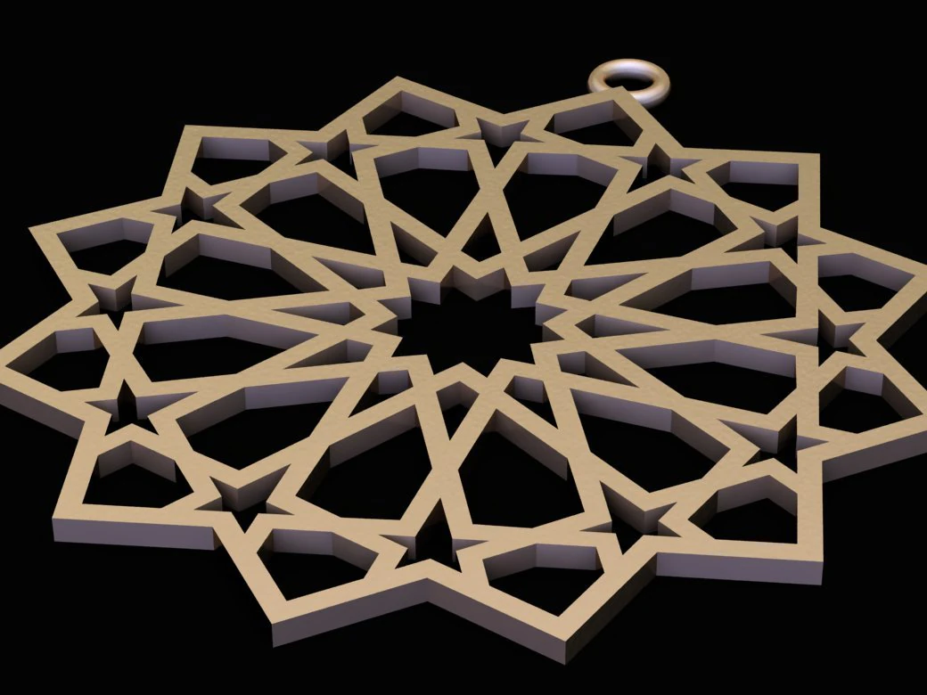 ornament necklace 02 3D Model .c4d .max .obj .3ds .fbx .stl .blend 