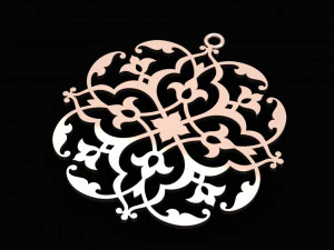 Naszyjnik z ozdobą 03 Model 3D