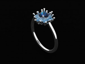 diana engagement ring Modello 3D