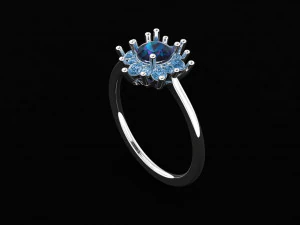 cincin pertunangan diana Model 3D