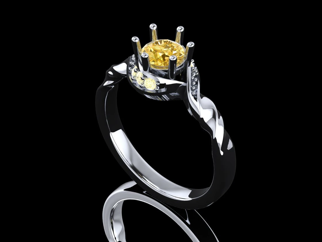 engagement ring 01 3D Model .c4d .max .obj .3ds .fbx .stl .blend 