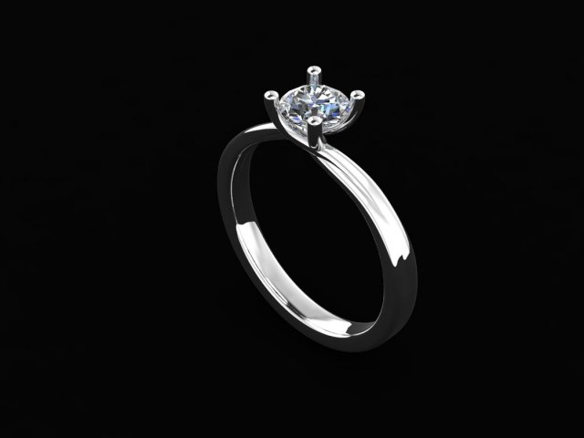 engagement ring 03 3D Model .c4d .max .obj .3ds .fbx .stl .blend 