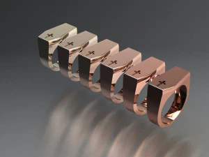 cross casket ring 3D Model