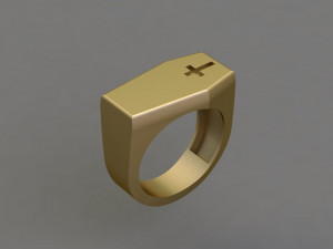 cross casket ring 3D 모델